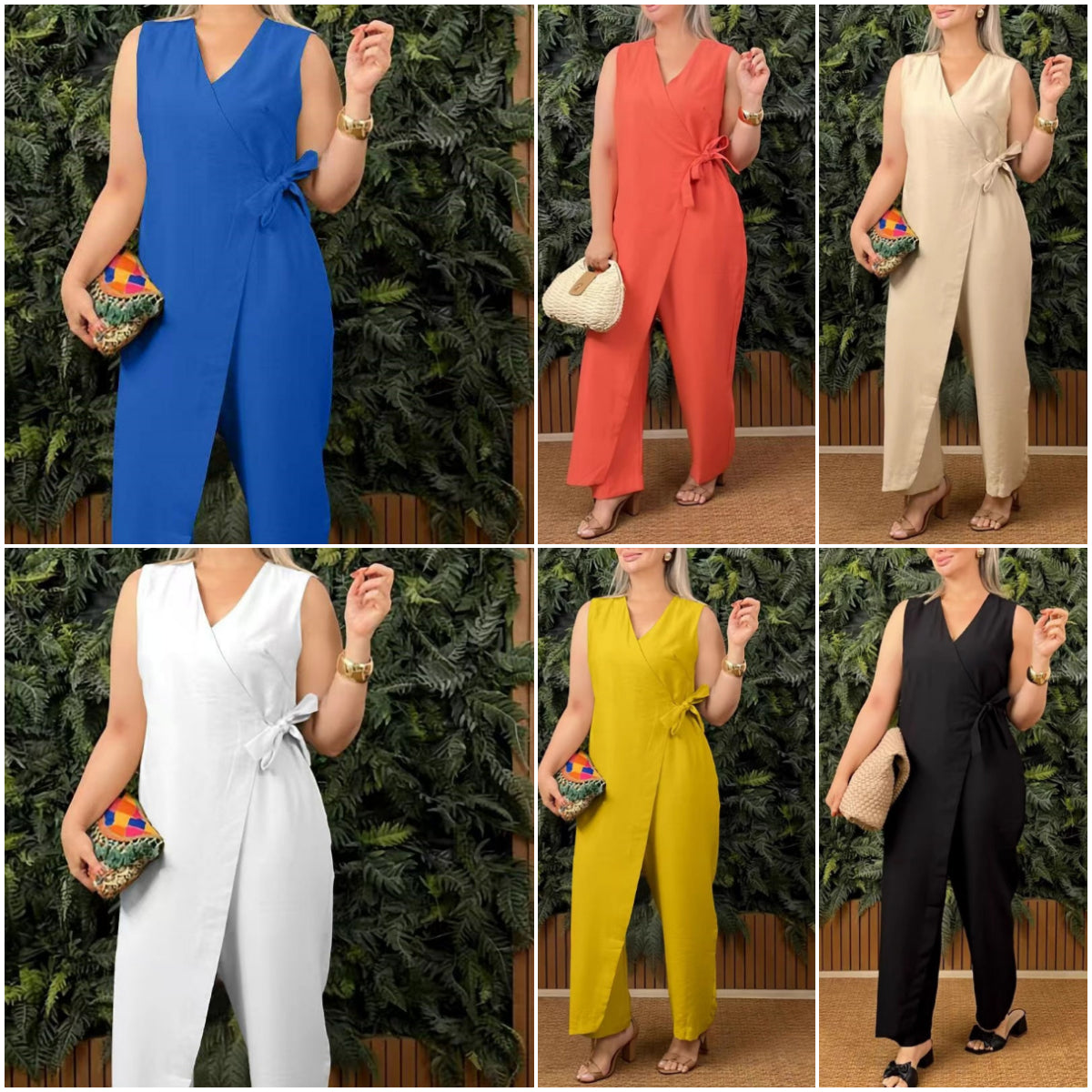 🔥 Super promoção de lançamento Macacão feminino Venelle + Colar Rosa de presente